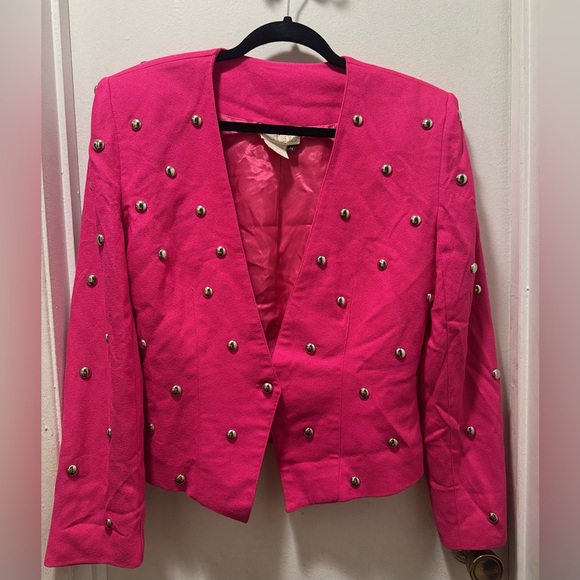 Vintage Cache Fuchsia Studded Blazer - Picture 4 of 9